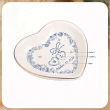 1pc Personalized Jewelry Tray, Wedding Ring Holder, Bridesmaid Gift, Bride Gift - Multicolor - View 5