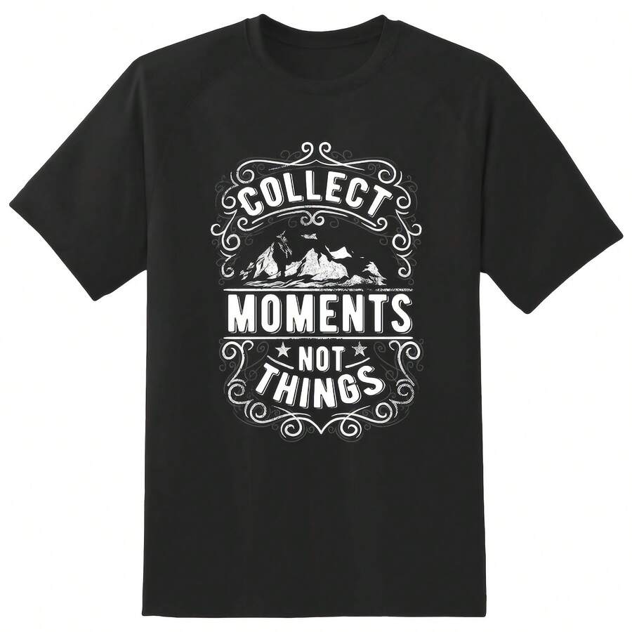 Camiseta "Colecciona momentos, no cosas" - Negro 3 - Ver 1