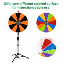 WinSpin 24" Pop Up Displays Spinning Prize Wheel Adjustable Height DIY Modular Spin Doodle Game For Events - Black & Orange - View 3