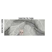 1 pieza Alfombra rectangular moderna, antideslizante, lavable a máquina, alfombra de pasillo adecuada para sala de estar, dormitorio, sala de sol, piso de madera dura, decoración del hogar - Multicolor - Ver 15