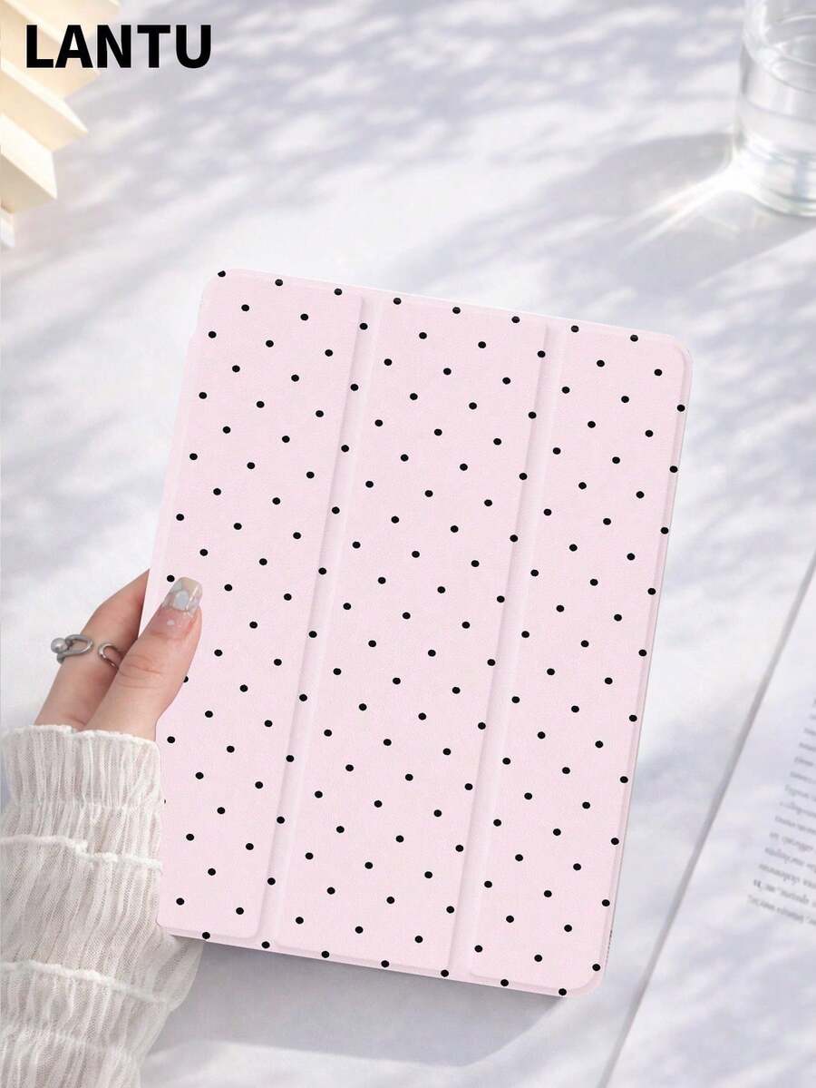 1pc Polka Dot Printed Tablet Protective Case, Compatible With Apple  10.2" /  Pro 11" 2020/2021,  (A16) 11" 11th Gen 2025,  9th/10th Gen, Apple Air 4th 10.9", Galaxy Tab S6 Lite 10.4", /, Anti-Drop, With Pencil Slot, Sleep/Wake Support, Romantic Gift For Friends And Family - 多色-11 - 查看 1
