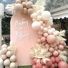 DBaby In Bloom Sign For Baby Shower Backdrop Large Size Felt Letter Gender Reveal Sign For Boy Girl 1st Birthday Party Arch Decor Wall Photo Prop - như hình - Xem 4