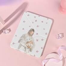 1个带笔槽的多角度磁吸支架保护套，支持自动休眠/唤醒功能，可爱平板电脑保护套，兼容Pro/Air/三星Galaxy A9/S9/S7/S10+/小米Pad/5/6/7 - 彩色 - 查看 3