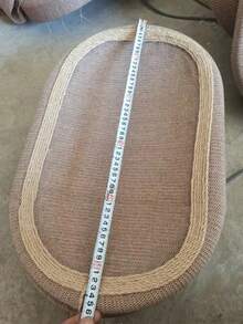 1 件装不掉毛猫抓板兼猫窝，编织剑麻猫窝，带集成玩具球，室内自娱自乐玩具，无需组装 - 56*36*7cm - 查看 8