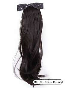 Synthetic Wig Ponytail For Women, Realistic Half-Up Bow Ponytail Wig, Hair Clip, Fluffy And Voluminous Wig Braid. - Multicolor - View 3