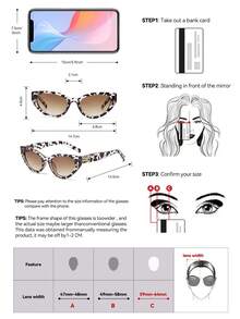 Leopard Print Cat Eye Sunglasses, Women Retro Plastic Frame UV Protection Fashion Glasses For Beach Travel Driving - Multicolor - View 4