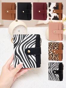 Simple Short Wallet Waterproof PU Leather Card Holder Small Coin Purse - Multicolor - View 4