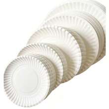 100/50个 6/8英寸厚豪华圆形纸盘 - 可重复使用、防漏、一次性，适合庆祝活动 - 彩色 - 查看 11