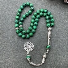 45颗8毫米穆斯林念珠，西瓜皮玻璃念珠手链，日常祈祷饰品，中东风格 - 多色 - 查看 3