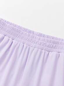 Balabala Tween Girl Jogger Pants, Boys & Girls, Lightweight Fabric, Elastic Cuff Summer Pants 2026 - Pink Purple - View 3