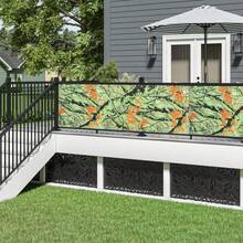 1pc Polyester Balcony Privacy Screen, Opaque Balcony Cover With Metal Eyelets, UV Protection Balcony Cladding For Balcony Railing Garden Patio Deck - Multicolor - View 8