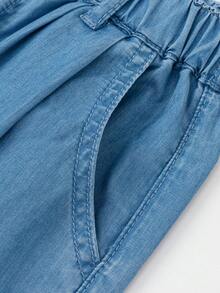 Balabala Girls Straight Leg Jeans, Lightweight Denim, Big Tween Girl Summer Long Pants 2026 - Denim Medium Blue - View 4