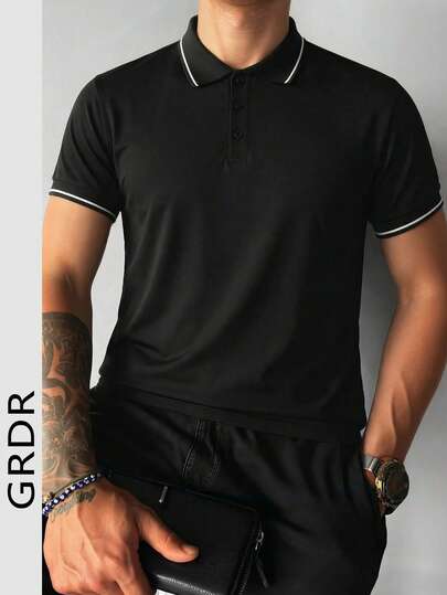 GRDR 男士时尚夏季 Polo 衫，适合会议、驾车和日常穿着