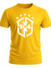 Camiseta Brasil Amarela  Estilo, Conforto E Identidade - Amarelo - Visão 6