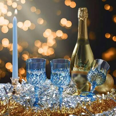 Vintage Champagne Glasses, Single Pack, Versatile Wine & Beer Glasses, Reusable Colored Stemware, Suitable For Weddings, Banquets And Parties