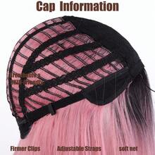 28 Inch (Approx. 70cm) Ombre Pink Wavy Synthetic Wig, Machine Made Fiber Wig For Women - Pink - View 7