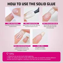 2Pcs 30g Semi Solid Nail Glue For Press On Nails Tips Super Strong Gel Nail Glue No UV Lamp Need Quick Drying Gel Long Lasting For Fake Acrylic Nails - 2pcs - 查看 6