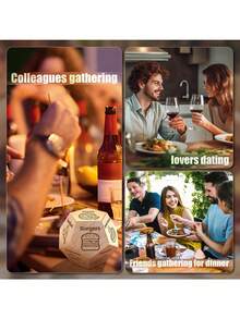 3件套食物骰子，趣味晚餐骰子，周年纪念情侣礼物，情人节礼物，成人圣诞节小礼物，送给丈夫/妻子/男友/女友的浪漫生日恶作剧礼物，创意圣诞约会之夜 - 彩色 - 查看 7