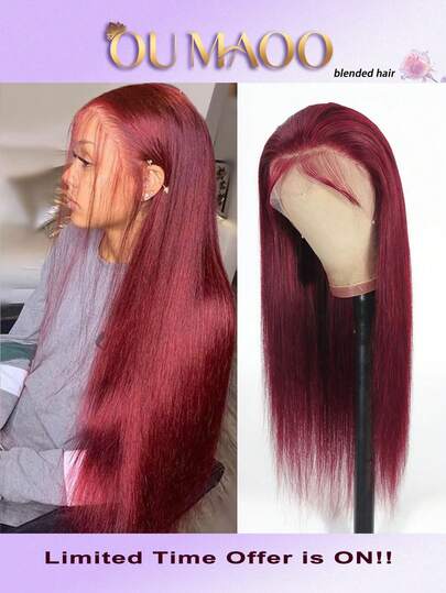 200%密度 13x4 蕾丝前假发，真人发混纺，8-34英寸直发高清透明蕾丝前假发，真人发混纺，自然色，带婴儿发，女士专用，无需胶水，预先拔毛，带婴儿发