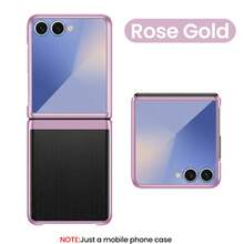 适用于三星 Galaxy ZFold3、ZFold4、ZFold5、ZFold6、ZFOLD7、ZFlip3、ZFlip4、ZFlip5、ZFlip6、ZFlip7FE、ZFlip7 手机壳,电镀边框透明硬质 PC 保护套,时尚百搭 - 彩色 - 查看 22