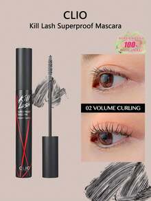 Clio Kill Lash 超強防水睫毛膏 #2 豐盈捲翹 7g/0.24oz，純素配方，豐盈捲翹加長，不暈染防水，細刷頭易上妝，適合初學者，韓系美妝，Olive Young，禮品 - #2 Volume Curling - 查看 1