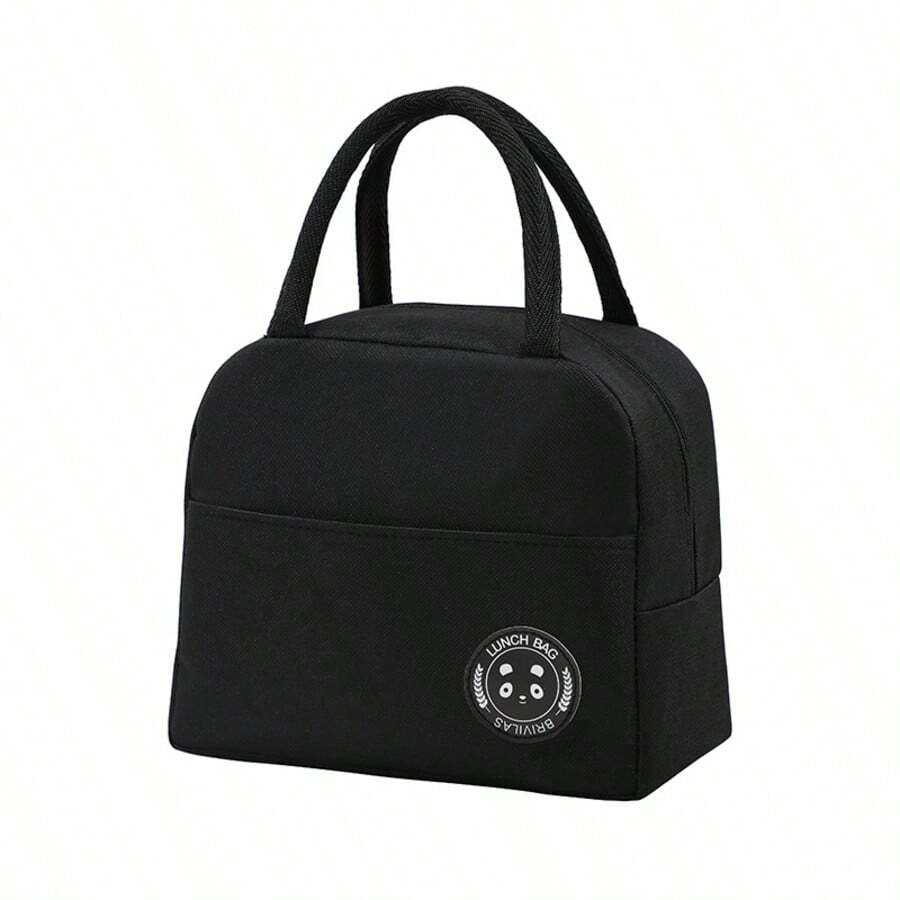 Hand Bag.Clutch Purse For Women.Lunch Bags For Woman. New Fashionable Large Capacity Lunch Tote Bag, Leak Proof And Stain Resistant Portable Dining Cart, Classic Insulated Bag, Hand-Held Tote Bag, Mommy Bag, Commuting Tote Bag, Daily Fitness Lunch Bag, Picnic Bag, Waterproof And Insulated Crossbody Bag, School Supplies Bag - 黑色 - 查看 1