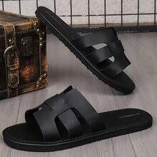Dép xăng đan mùa hè cho nam, dép lê nam thời trang và đa năng, dép đế bằng nam, màu sắc phối hợp hài hòa, dép đế bằng tối giản và phong cách, dép xăng đan La Mã đi biển cho kỳ nghỉ. - màu đen - Xem 3