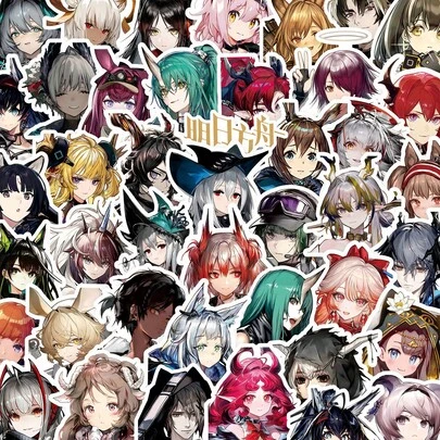 100 Peças Adesivos Periféricos do Jogo Anime Arknights Amiya, Adesivos Decorativos de Moda Criativos Adequados para Telefones Celulares, Tablets, Guitarras, Skates e Coleções