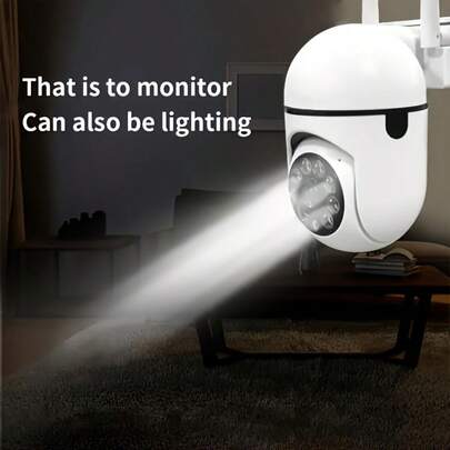 Caméra de sécurité extérieure WiFi HD 1080p, caméra domestique sans fil avec suivi automatique, alarme intelligente, vision nocturne couleur et audio bidirectionnel