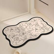 Bathroom Mat, Silica Gel Quick Dry Non-Slip Shower Mat, Easy Care Bathroom Carpet - Beige - View 18