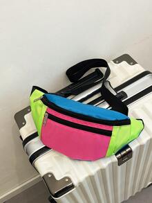 Nueva bolsa de cintura de patchwork para mujer, bolso bandolera, bolso de pecho de moda - Multicolor - Ver 4