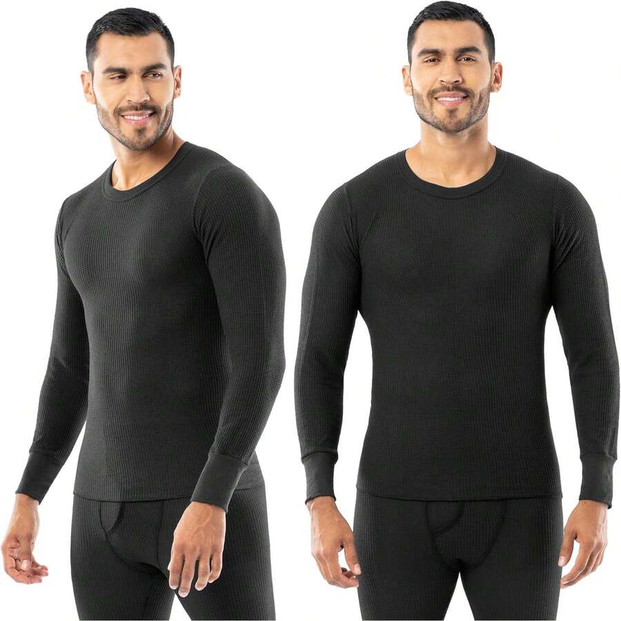 ¡RecomendadoIndera Ropa Interior térmica Tradicional para Hombre Camiseta para Hombre¡Top de Temporada - Gris jaspeado - Ver 1