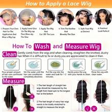 高光 4/27 蕾丝前假发，真人发渐变色，13x4 波浪卷高清透明蕾丝前假发，女士款，4/27 密度，无胶假发，预先拔毛，带婴儿发 - S4/27 - 查看 8