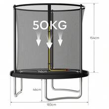 Devoko Fitness Trampolines - 黑色 - 查看 8
