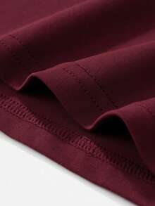 Camiseta de manga corta con capucha de moda para hombres GRDR | Diseño exquisito | Esencial de verano | Fácil de combinar | Muestra tu estilo - Burdeos - Ver 5