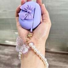 Purple Bow-Knot Silicone Protective Case For Studio Buds Wireless Bluetooth Earphones, Anti-Fall Anti-Slip - Mauve Purple - View 5