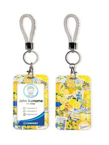 1pc ABS Food Series Lemon & Sardine Pattern Fashion Personalized Cartoon Pull-Type Card Clip Keychain Bag Pendant, Student Wristband Card Clip, Women Student Card Clip, ID Bus Protection Case, Student Campus Card Protection Case - Multicolor - View 8