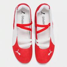 Puma Wmns Speedcat Ballet 'Metallic Silver'- 401581-01 | Modern Street Style, Comfortable All-Day - Red and White - View 3