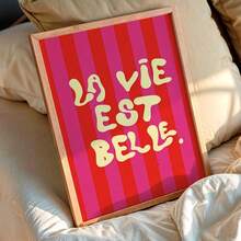 1 sztuka bezramowego płótna ściennego, nowoczesna dekoracyjna grafika, wiszący obraz tuszem z inspirującą frazą, odpowiedni do salonu, sypialni i domowego biura - Wielokolorowe - Zobacz 6