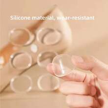 QKC 6pcs/Set High Quality Silicone Gel Heel Stickers Adhesive Shoe Insole Insert Pad Cushion Foot Care Heel Grips Liner Protector - Transparent - View 3