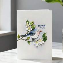 创意花鸟模具，DIY剪贴簿相册和压花模板，贺卡制作工具，卡片纸切割工艺品，礼品卡制作模板模切。 - 銀色 - 查看 1