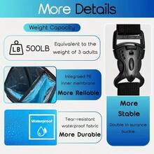 Lazy Inflatable Sofa Inflated Quickly Without Tools, Ergonomically Designed. Portable For Outdoor Camping And Automatically And Quickly Inflate. Device To Prevent Side Flips During Camping. For Outdoor Camping Inflatable Beds And Is A Must-Have Gift For Outdoor Enthusiasts. - Baby Blue - View 6