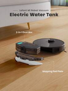Lefant M1 Robot Vacuum & Mop, 5500Pa Suction, Slim Body, DToF Navigation, 150-Min Runtime, App & Voice Control - M1-e/UK Standard (Industrial Grey - TK Version) - View 5