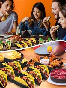 5pcs Multi-Color Mexican Tortilla Warmer Rack, Tortilla Warmer, Wavy Tortilla Warmer, Plastic Tortilla Warmer, Tortilla Warmer, Tortilla Holder, Mexican Tortilla Warmer, Tortilla Plate - Multicolor - View 6