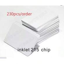 230张高品质防水白色PVC喷墨打印卡（无芯片），双面打印，适用于所有喷墨打印机 - 白卡 - 查看 5