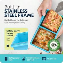 Silicone Freezer Trays With Lids, 2 Cup 1 Cup Soup Container Style Ice Cube Trays, Easily Prepare Portioned Meals, Great For Storing Soups And Other Dishes, Dishwasher, Oven - 棕色 - 查看 9