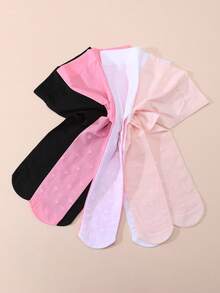 4 pares de mallas/pantis finas y lindas para niñas bebé, apropiadas para primavera y verano, ballet y danza - Multicolor - Ver 7