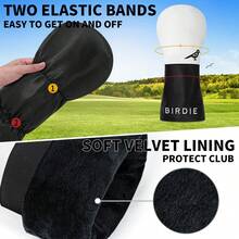 Premium Quality Golf Club Head Cover With Elegant Embroidery - Yellow - View 4