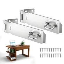 2X Überfalle Sicherheitsüberfalle Edelstahl Riegel Türriegel Vorhängeschloss - 2 Stück - Übersicht 5