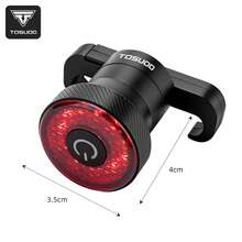 TOSUOD Super Bright Bicycle Tail Light, USB-C Rechargeable Warning Light With Brake Sensing Function, 5 Lighting Modes, IPX5 Waterproof Aluminum Alloy Bicycle Accessory - Multicolor - View 10